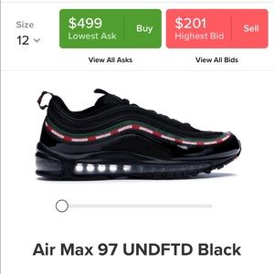 Nike air max 97 UNDFTD black